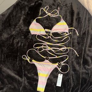 NWT Frankie’s Bikinis Strappy Two Piece Size M